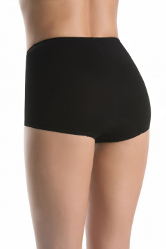 Трусы женские хипстеры из эластичного полотна с высокой талией Teyli 135 черный - фото 2