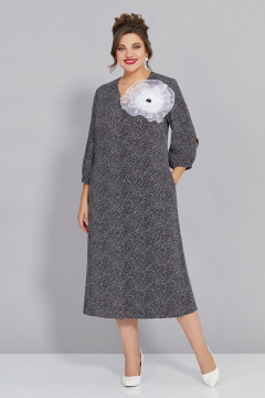 Элегантное платье свободного покроя с карманами Mira Fashion 5460-3 - фото 2