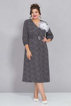 Элегантное платье свободного покроя с карманами Mira Fashion 5460-3 - фото 1