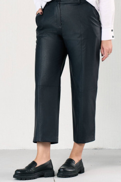 Брюки из экокожи с наклонными карманами и резинкой Lissana 4962 - фото 4