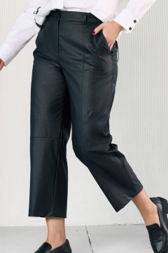 Брюки из экокожи с наклонными карманами и резинкой Lissana 4962 - фото 2