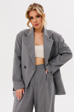 Свободные брюки из шерсти с складками и застежкой на пуговицу Amberа Style 1092-3 - фото 2