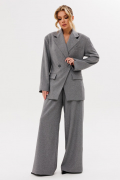 Свободные брюки из шерсти с складками и застежкой на пуговицу Amberа Style 1092-3 - фото 3