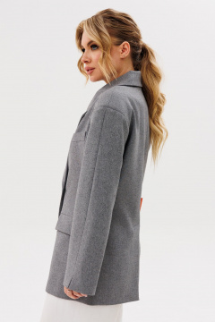 Жакет из шерсти со спущенным плечом и декоративным швом Amberа Style 1101 - фото 5