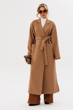 Демисезонный кардиган со спущенным плечом и накладными карманами Amberа Style 1105 - фото 3