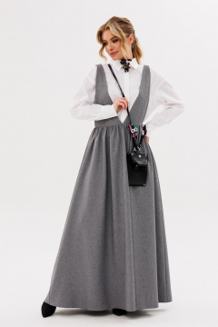 Демисезонный сарафан А-силуэта с фигурными бретелями Amberа Style 1106 - фото 5