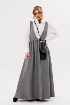 Демисезонный сарафан А-силуэта с фигурными бретелями Amberа Style 1106 - фото 2