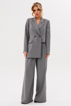 Юбка миди с разрезом и жакет из шерсти в стиле casual Amberа Style 2087 - фото 1