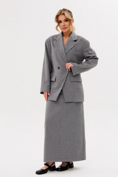 Жакет и юбка из шерсти с асимметричным низом для ежедневного образа Amberа Style 2090 - фото 1