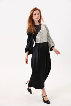 Нарядное миди платье с кружевным декором и пайетками NikVa 416-5 - фото 5