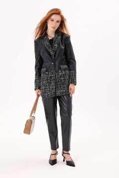 Костюм из жакета и яркой юбки на резинке со средним разрезом NikVa 803-1 - фото 1