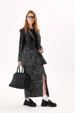 Юбка миди прямая на резинке с разрезом впереди NikVa 804-1 - фото 5