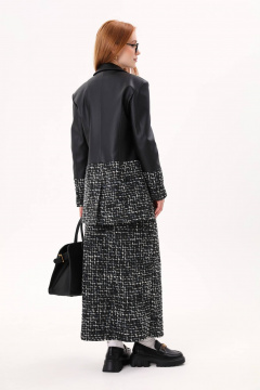 Юбка миди прямая на резинке с разрезом впереди NikVa 804-1 - фото 3