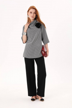 Брюки свободного кроя и джемпер с воротником-стойкой NikVa 807-1 - фото 1