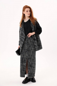 Костюм жилет и юбка прямого кроя на резинке NikVa 809-1 - фото 5