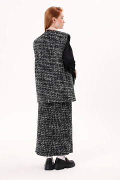 Костюм жилет и юбка прямого кроя на резинке NikVa 809-1 - фото 4