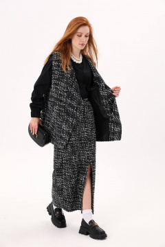 Костюм жилет и юбка прямого кроя на резинке NikVa 809-1 - фото 2