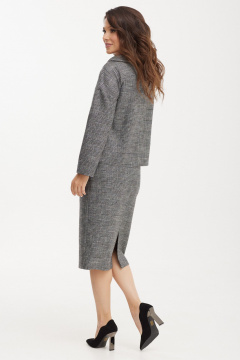 Демисезонный комплект блузы и юбки в стиле на каждый день Магия моды 2486 серый - фото 5