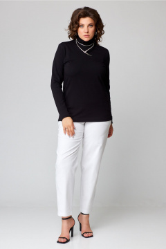 Водолазка из хлопка трикотаж на каждый день Bliss 9044 черный - фото 5