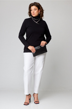 Водолазка из хлопка трикотаж на каждый день Bliss 9044 черный - фото 4