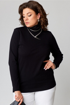 Водолазка из хлопка трикотаж на каждый день Bliss 9044 черный - фото 2