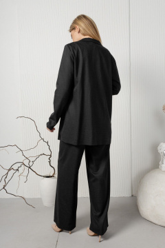 Жакет деловой прямой крой с накладными карманами из текстиля AMORI 2173 графит_текстурный - фото 3