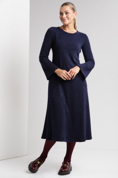 Синее трикотажное платье с приталенным силуэтом Your size 2235 - фото 1