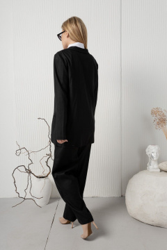 Льняные брюки с карманами AMORI 5194 черный - фото 5