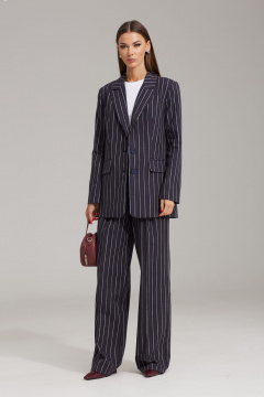 Пальто 2-ка с брюками и жакетом в полоску N.O.W. 1474 - фото 2