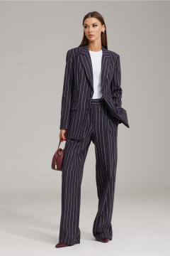 Пальто 2-ка с брюками и жакетом в полоску N.O.W. 1474 - фото 1