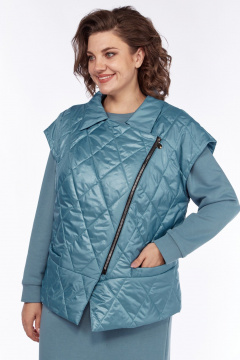 Комплект из три предмета: джемпер юбка жилет на каждый день БагираАнТа 934 голубой - фото 3