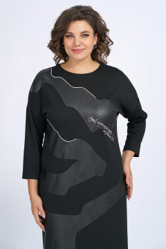 Платье с декором из искусственной кожи и молниями для повседневного стиля Alani Collection 2198 - фото 5