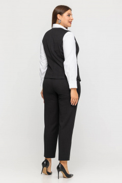 Комплект жакет и брюки палаццо из струящейся ткани Avila 0963 черный - фото 3