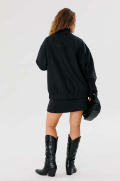 Демисезонный стильный топ-тедля с карманами со шнуровкой FAMA 24039-1 графит - фото 3