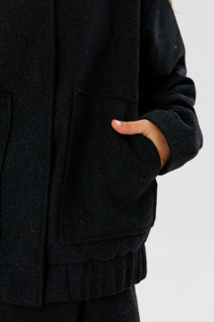 Демисезонный стильный топ-тедля с карманами со шнуровкой FAMA 24039-1 графит - фото 2