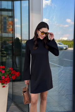 Мини платье А-силуэта с застежкой-потайной молнией AURA otd 3276 - фото 1