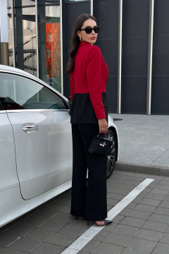 Костюм 3 предмета жакет, топ и брюки клеш AURA otd 9228 - фото 5