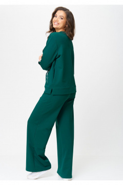 Брюки и свитшот из текстиля с принтом и резинками STEFANY 2084 зеленый - фото 2