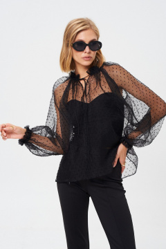 Демисезонные расклешённые брюки из трикотажа Mixan 3027А - фото 5