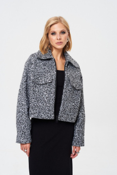 Жакет короткий из пальтовой ткани с карманами Mixan 2076 - фото 5