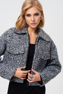 Жакет короткий из пальтовой ткани с карманами Mixan 2076 - фото 3