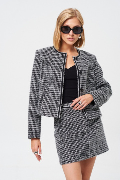 Костюм из жаккардового текстиля с люрексом и юбкой Mixan 4053 - фото 1