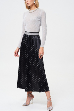 А-силуэтная юбка из атласа с принтом, длина 90 см Mixan 6015 - фото 3