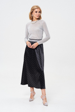 А-силуэтная юбка из атласа с принтом, длина 90 см Mixan 6015 - фото 1