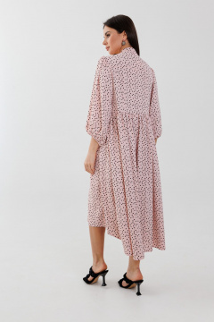 Платье рубашечного стиля с пуговицами, карманами и поясом Anelli 1260 сердечки - фото 4