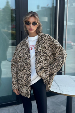 деловий жакет прямого крою з брюками THE.WOMAN 0228 песочный - фото 4