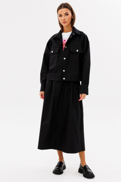 Демисезонный костюм из джинса с жакетом и трапециевидной юбкой Kivviwear 42144215.04 - фото 3