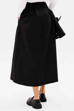 Длинная юбка-трапеция из денима с карманами Kivviwear 4215.04 - фото 3