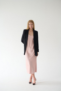 Платье-комбинация из шелка миди летнее Мастер Мод 811с бежевый - фото 4