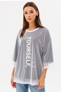 Демисезонный джемпер с принтом Kivviwear 4227.01 - фото 1